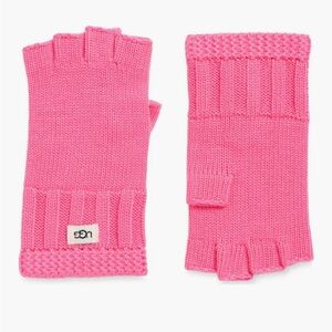 UGG Kids Bright Pink Fingerless Mittens